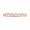 Thumbnail Image 4 of 1/4 CT. T.W. Diamond Bead Frame Vintage-Style Stackable Band in 10K Rose Gold