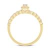 Thumbnail Image 3 of 1/4 CT. T.W. Diamond Frame Cascading Shank Promise Ring in 10K Gold