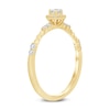 Thumbnail Image 2 of 1/4 CT. T.W. Diamond Frame and Bead Trio Station Promise Ring in 10K Gold