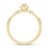 Thumbnail Image 3 of 1/4 CT. T.W. Diamond Frame and Bead Trio Station Promise Ring in 10K Gold