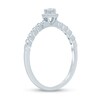 Thumbnail Image 2 of 1/4 CT. T.W. Diamond Frame Cascading Shank Promise Ring in 10K White Gold