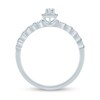 Thumbnail Image 3 of 1/4 CT. T.W. Diamond Frame Cascading Shank Promise Ring in 10K White Gold