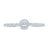 Thumbnail Image 4 of 1/4 CT. T.W. Diamond Frame Cascading Shank Promise Ring in 10K White Gold