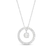 Thumbnail Image 1 of 3/8 CT. T.W. Diamond Dangle in Circle Pendant in 10K White Gold
