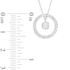 Thumbnail Image 3 of 3/8 CT. T.W. Diamond Dangle in Circle Pendant in 10K White Gold