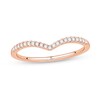 Thumbnail Image 1 of 1/8 CT. T.W. Diamond Chevron Anniversary Band in 14K Rose Gold
