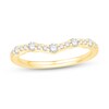 Thumbnail Image 1 of 1/3 CT. T.W. Diamond Station Contour Anniversary Band in 14K Gold