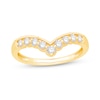 1/3 CT. T.W. Diamond Scallop Vintage-Style Chevron Anniversary Band In 14K Gold