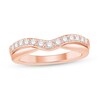 Thumbnail Image 1 of 3/8 CT. T.W. Diamond Ribbon Overlay Double Row Contour Anniversary Band in 14K Rose Gold