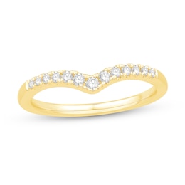 1/5 CT. T.W. Diamond Chevron Anniversary Band in 10K Gold