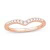 Thumbnail Image 1 of 1/5 CT. T.W. Diamond Chevron Anniversary Band in 10K Rose Gold