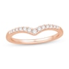 1/5 CT. T.W. Diamond Chevron Anniversary Band In 10K Rose Gold