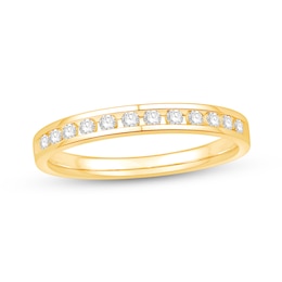 1/5 CT. T.W. Diamond Channel Anniversary Band in 10K Gold