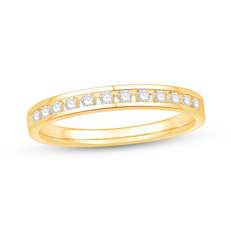 Main Image 1 of 1/5 CT. T.W. Diamond Channel Anniversary Band in 10K Gold