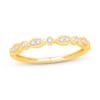 Thumbnail Image 1 of 1/10 CT. T.W. Diamond Marquise and Round Frame Alternating Anniversary Band in 10K Gold
