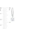 Thumbnail Image 3 of 6.25mm White Lab-Created Sapphire Drop Earrings in Sterling Silver
