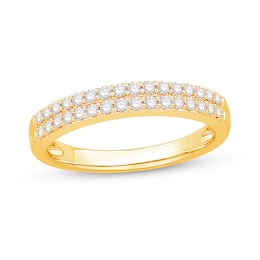 1/3 CT. T.W. Diamond Double Row Anniversary Band in 14K Gold