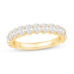 1-1/4 CT. T.W. Certified Oval Diamond Anniversary Band in 14K Gold (I/SI2)