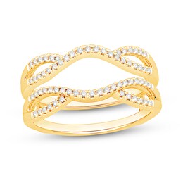 1/4 CT. T.W. Diamond Crossover Loop Contour Solitaire Enhancer in 14K Gold