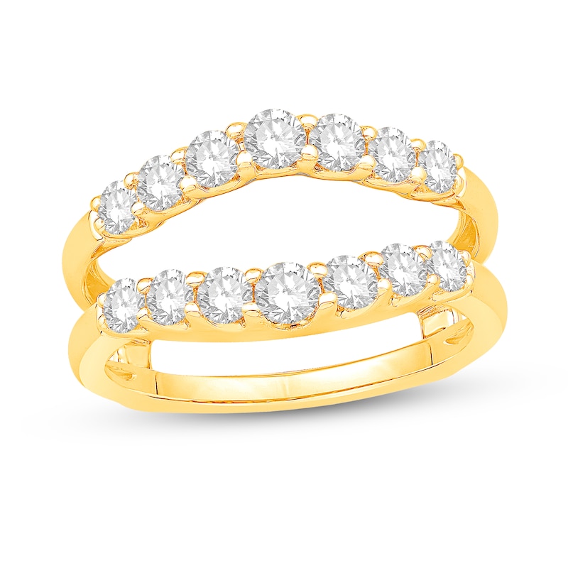 1 CT. T.W. Diamond Slight Contour Solitaire Enhancer in 14K Gold