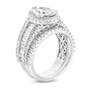 Thumbnail Image 2 of 3-3/4 CT. T.W. Certified Pear-Shaped Lab-Created Diamond Frame Bridal Set in 14K White Gold (F/VS2)
