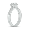 Thumbnail Image 2 of 1/3 CT. T.W. Multi-Diamond Frame Vintage-Style Bridal Set in Sterling Silver