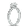 Thumbnail Image 2 of 1/3 CT. T.W. Multi-Diamond Frame Vintage-Style Bridal Set in Sterling Silver
