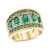 Thumbnail Image 0 of Marquise Emerald and 1/4 CT. T.W. Diamond Emerald Edge Ring in 14K Gold