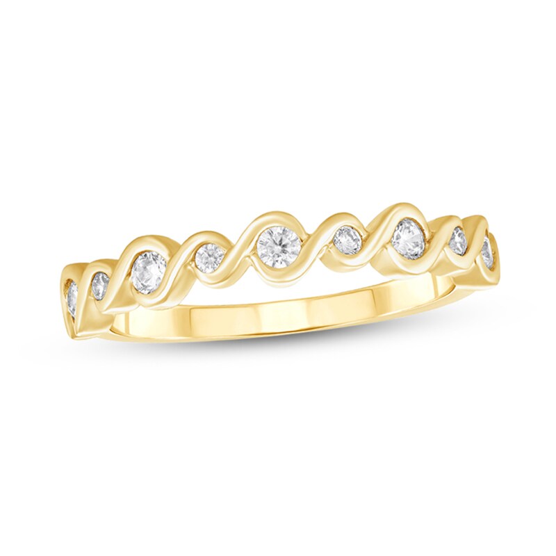 Main Image 1 of 1/4 CT. T.W. Diamond Cascading Bubbles Ring in 10K Gold