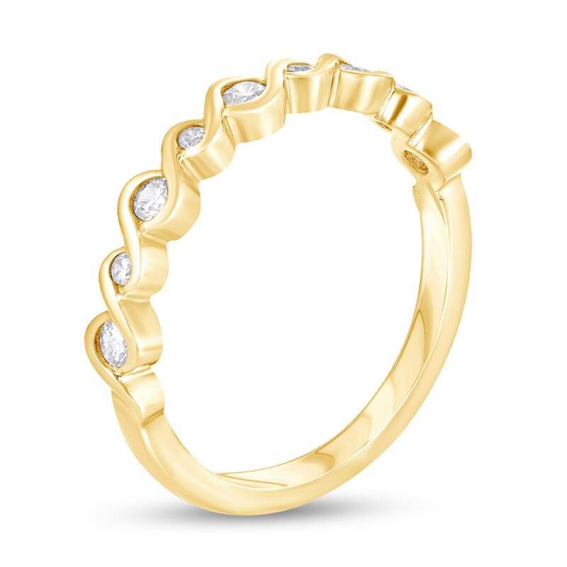 Main Image 2 of 1/4 CT. T.W. Diamond Cascading Bubbles Ring in 10K Gold