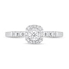 Thumbnail Image 3 of 1/4 CT. T.W. Diamond Cushion Frame Engagement Ring in 10K White Gold (I/I2)