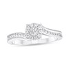 Thumbnail Image 1 of 1/4 CT. T.W. Diamond Frame Bypass Engagement Ring in 10K White Gold (I/I3)