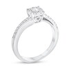 Thumbnail Image 2 of 1/4 CT. T.W. Diamond Frame Bypass Engagement Ring in 10K White Gold (I/I3)