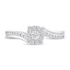 Thumbnail Image 3 of 1/4 CT. T.W. Diamond Frame Bypass Engagement Ring in 10K White Gold (I/I3)