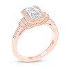 Thumbnail Image 2 of 1/2 CT. T.W. Princess-Cut Diamond Rectangular Frame Vintage-Style Engagement Ring in 10K Rose Gold