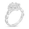 Thumbnail Image 2 of 1/2 CT. T.W. Princess-Cut Diamond Ornate Vintage-Style Engagement Ring in 14K White Gold (I/I2)