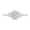 Thumbnail Image 2 of 3/8 CT. T.W. Diamond Frame Double Collar Engagement Ring in 10K White Gold (I/I2)