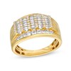 Thumbnail Image 1 of 1 CT. T.W. Baguette Diamond Multi-Row Dome Ring in 10K Gold
