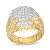 Thumbnail Image 1 of Men's 1 CT. T.W. Multi-Diamond Nugget Ring in 10K Gold