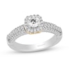 Thumbnail Image 1 of Collector's Edition Enchanted Disney 7/8 CT. T.W. Diamond Frame Engagement Ring in 14K Two-Tone Gold