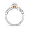 Thumbnail Image 3 of Collector's Edition Enchanted Disney 7/8 CT. T.W. Diamond Frame Engagement Ring in 14K Two-Tone Gold