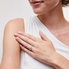 Thumbnail Image 2 of Vera Wang Love Collection 3/8 CT. T.W. Diamond and Blue Sapphire Stacked Band in 14K White Gold