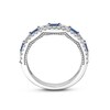 Thumbnail Image 5 of Vera Wang Love Collection 3/8 CT. T.W. Diamond and Blue Sapphire Stacked Band in 14K White Gold