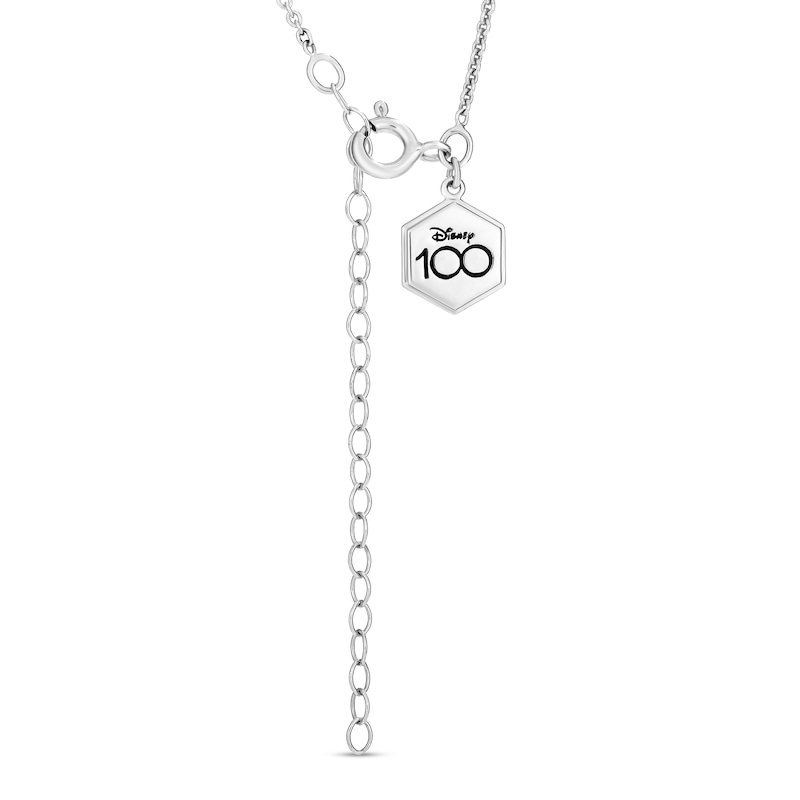 Main Image 3 of Enchanted Disney Diamond and White Topaz Castle Pendant in Sterling Silver