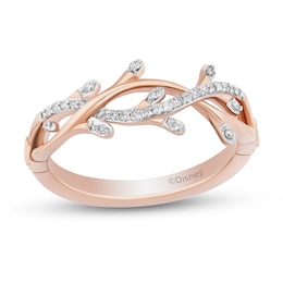 Collector's Edition Enchanted Disney The Little Mermaid 1/10 CT. T.W. Diamond Coral Reef Ring in 10K Two-Tone Gold