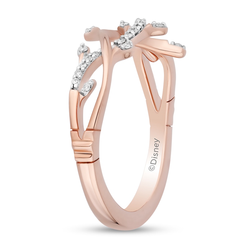 Main Image 2 of Collector's Edition Enchanted Disney The Little Mermaid 1/10 CT. T.W. Diamond Coral Reef Ring in 10K Two-Tone Gold