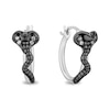 Thumbnail Image 1 of Enchanted Disney Villains Jafar 1/10 CT. T.W. Diamond Cobra Hoop Earrings in Sterling Silver with Black Rhodium