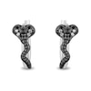 Thumbnail Image 2 of Enchanted Disney Villains Jafar 1/10 CT. T.W. Diamond Cobra Hoop Earrings in Sterling Silver with Black Rhodium