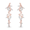 Thumbnail Image 2 of Collector's Edition Enchanted Disney The Little Mermaid 1/10 CT. T.W. Diamond Coral Reef Drop Earrings in 10K Rose Gold
