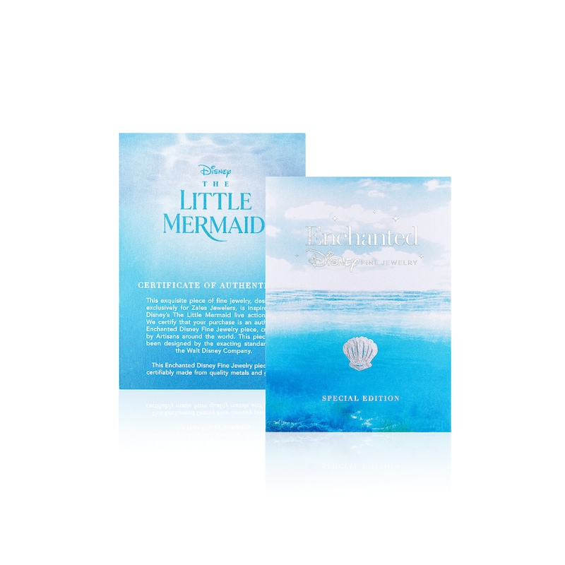 Main Image 6 of Collector's Edition Enchanted Disney The Little Mermaid 1/10 CT. T.W. Diamond Coral Reef Drop Earrings in 10K Rose Gold